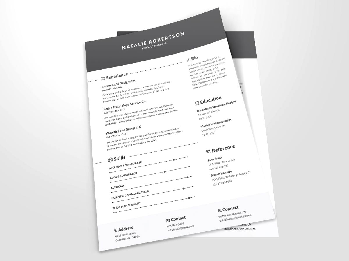 word document template design free download