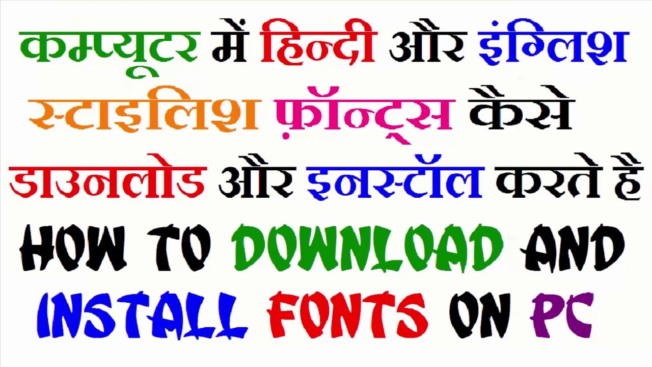install hindi font